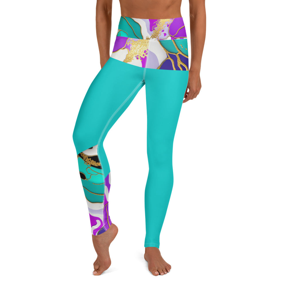 Arty Yoga Pants. Gym or Workout High Waist Leggings. "Artz" Streetwear by WickedYo.